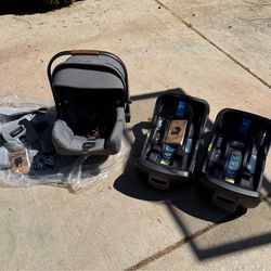 Nuna Pipa car seat and 2 bases