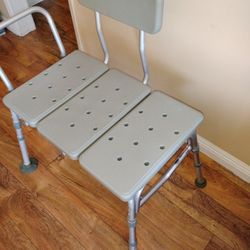Shower Chair, Adjustable, Full Width For Safer Transfer