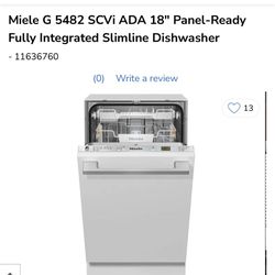 Miele Dishwasher Model G 5482 SCVI SL