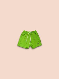 Nike sportswear woven flow mesh lined athletic shorts green mens medium