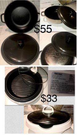 Thyme & Table Cast Iron Brasier & Aroma 3n1 Superpot & Skillet PRICES LISTED ON PHOTO 
