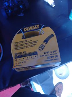 One Quarter Inch By 50 Ft DeWalt Air Hose