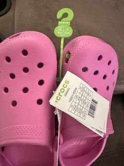 Pink crocs