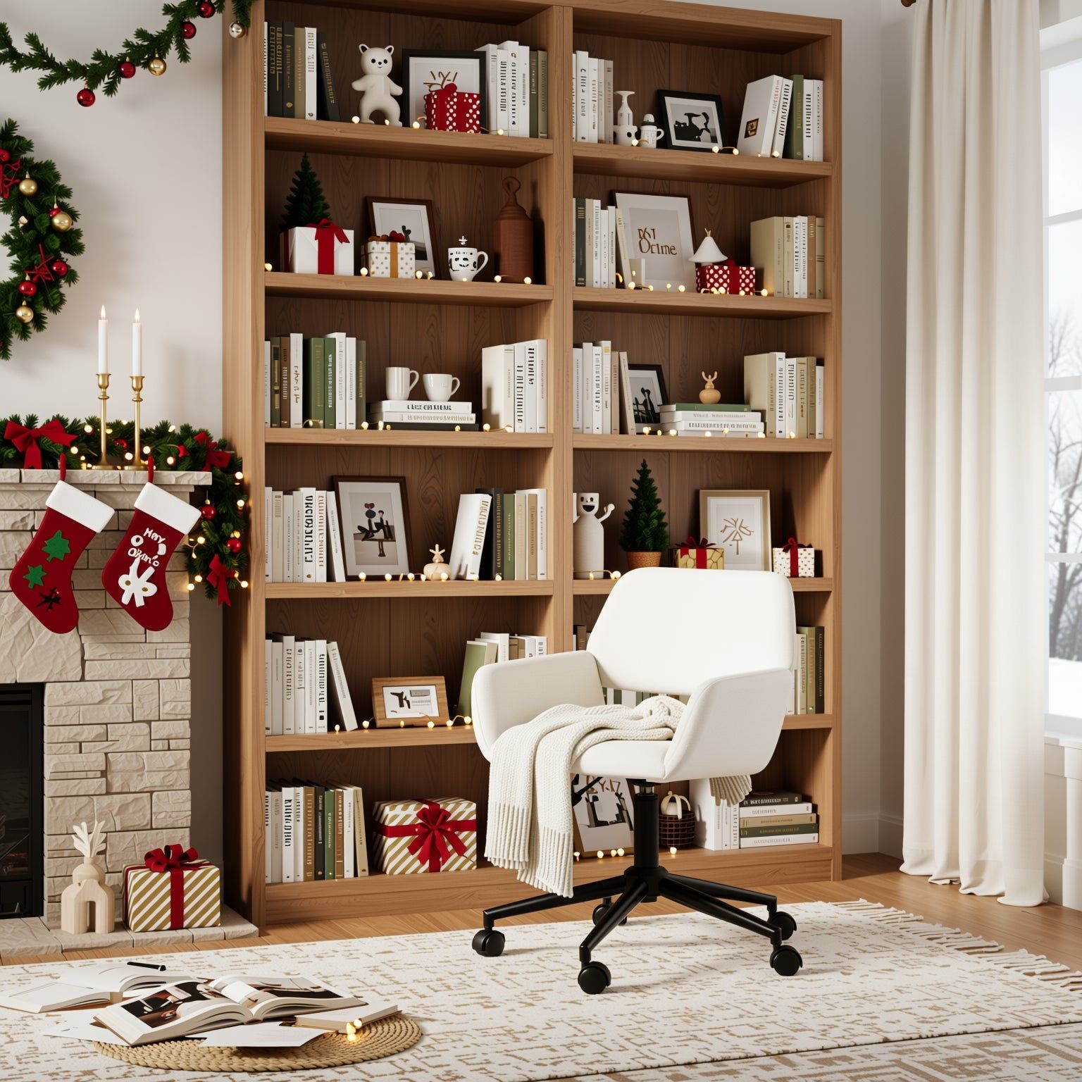 Ross Ergonomic Upholstered Office Chair with Metal Legs