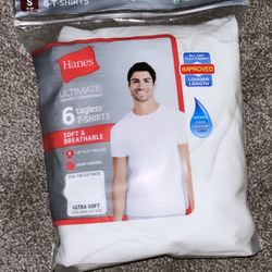 Hanes T Shirt 6 Pack Size Small Men 