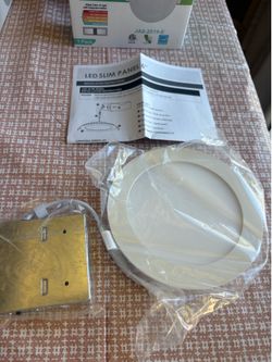 12 pcs brand new in box  6” LED Slim recessed panel light  With junction box  14W  Adjustable temperature