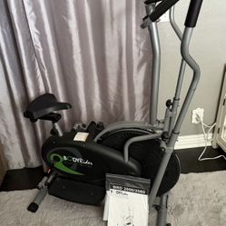 Body Rider BRD2000 / 2080 2in1 Elliptical Trainer Stationary Exercise Bike LCD Display, Stride Length 12.5 Inches, Max Weight 250 Lbs.