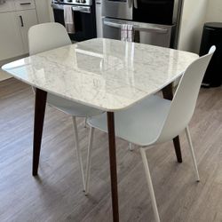 Article Marble Dining Table and Chairs
