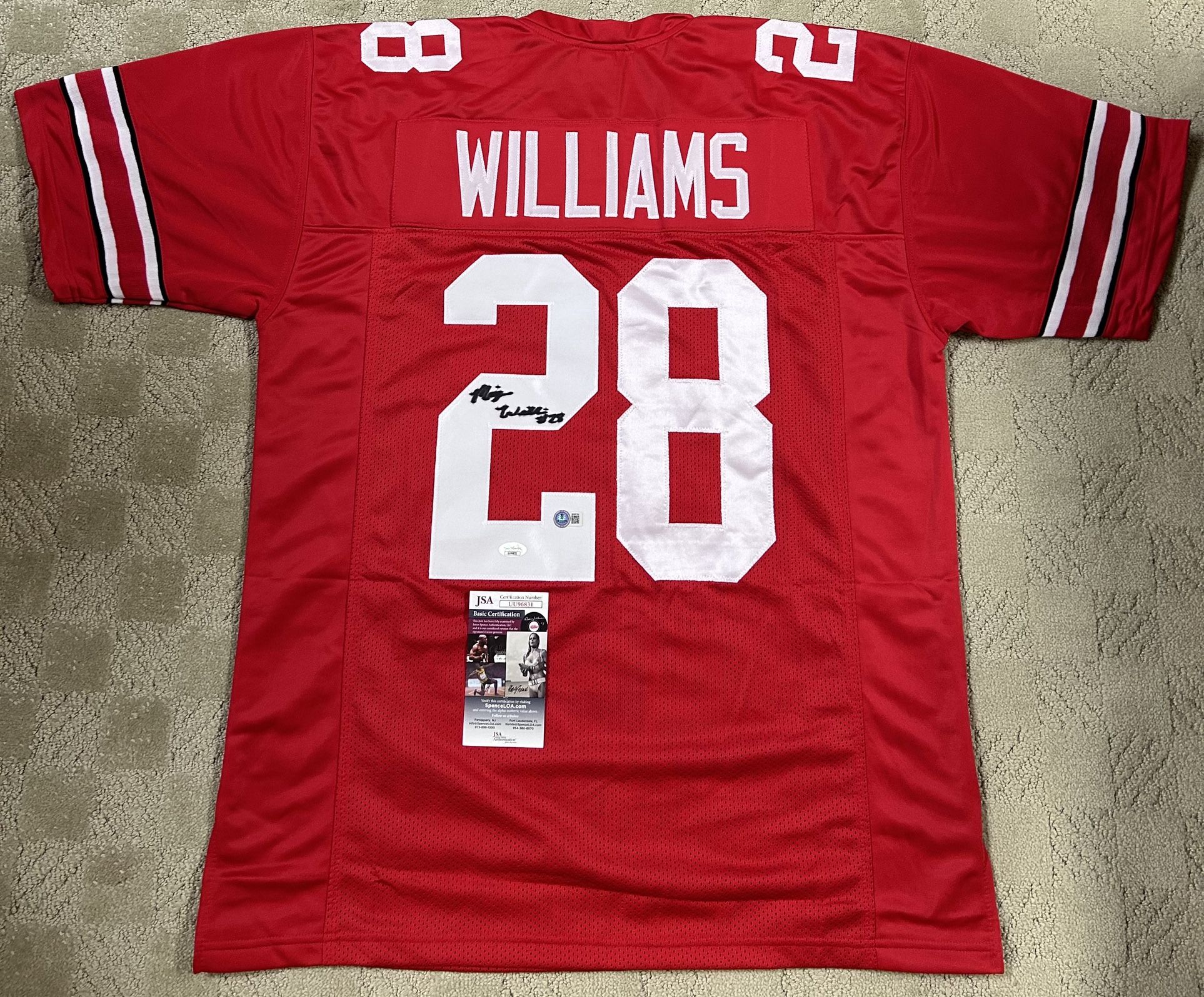 Miyan Williams Autographed Ohio State Jersey With COA