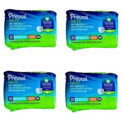 Prevail Per-Fit - Lot of 4 / 80 Ct. Size Small - Extra Absorbency Daily Underwear