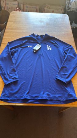 New Nike 2026 LA Dodgers baseball authentic collection half zip pullover long sleeve top shirt Men’s XXL