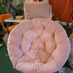 Folding Saucer Chair With Headrest 