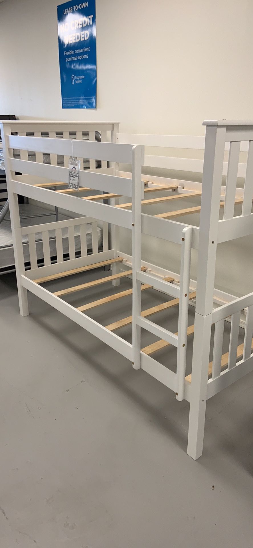 Brand New twin bunk bed white wood!