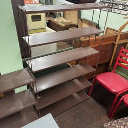 Tall, Mid-Century Metal Shelf