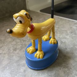 DISNEY PLUTO Push Up Button Collapsable Toy Puppet: VINTAGE!!