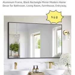 Black Bathroom Mirror 