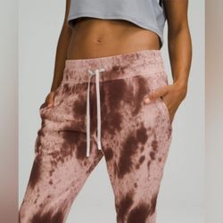NWT Lululemon Warm Down Joggers Marble Dye womens size 14