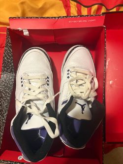 Air Jordan 3 White Navy Sneakers