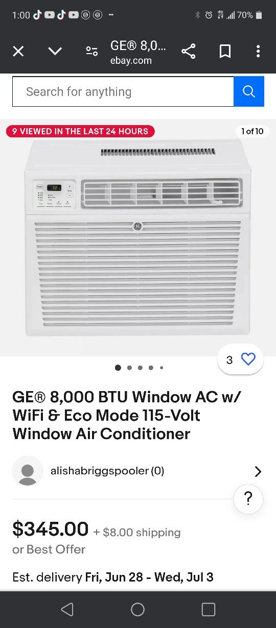 GE Window AC Unit