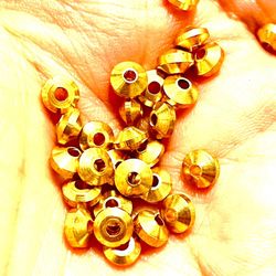 110 Brass Saucer Shaped Beads