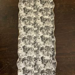 Formalities By Baum Bros. Black & White Rose Platter