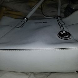 Michael Kors White Leather Purse