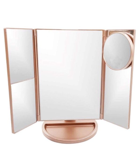 Lighted Vanity Makeup Mirror with 21 LED Lights,3X/2X Magnification Mirror,Touch Sensor Switch