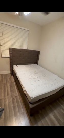 Bed frame with mattress