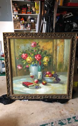 43” X 43” original oil painting with frame