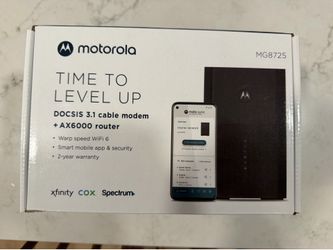 Motorola MG8725 WiFi 6 Router + Multi-Gig Cable Modem