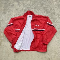 Vintage 90’s FILA Embroidered Full Zip Windbreaker Jacket 