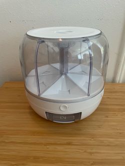 KOLAGAN 360° Rotating, 6-Compartment Grain/Dry Food Storage Dispenser [PH]