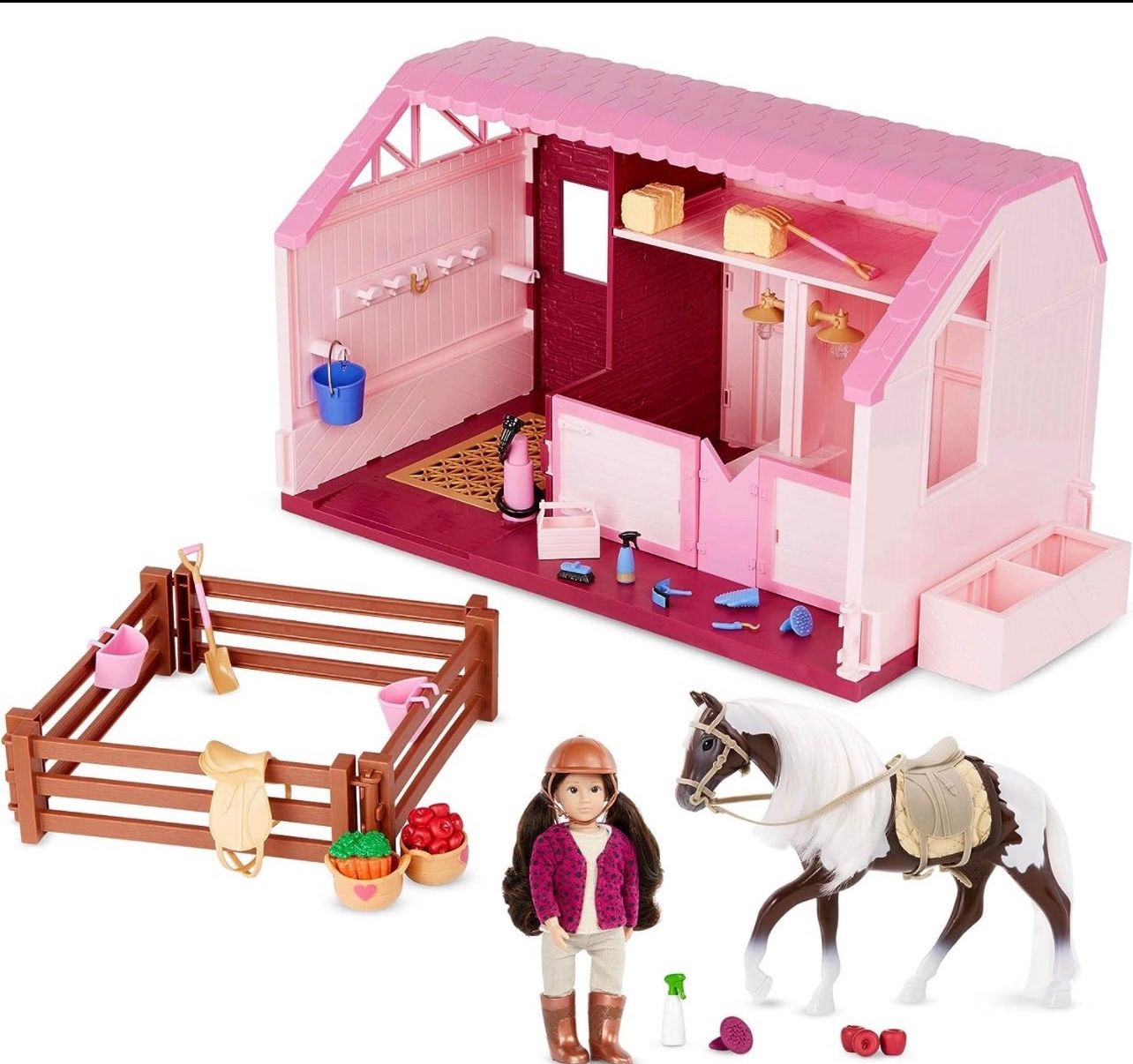 Lori Dolls Philippa’s Horse & Stable Set Mini Doll Toy Horse NEW!!