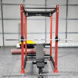 Vesta PR3000 Squat Rack | Power Cage | 11 Guage Steel | 5/8 Holes | Gym Equipment | Fitness |🔴Bar, Bench, Weights Sold Separately🔴| FREE DELIVERY 🚚