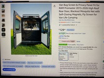 Brand new van bug screen and privacy panel