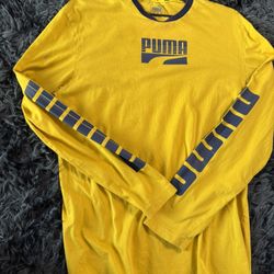 Yellow Long Sleeve Puma Shirt 