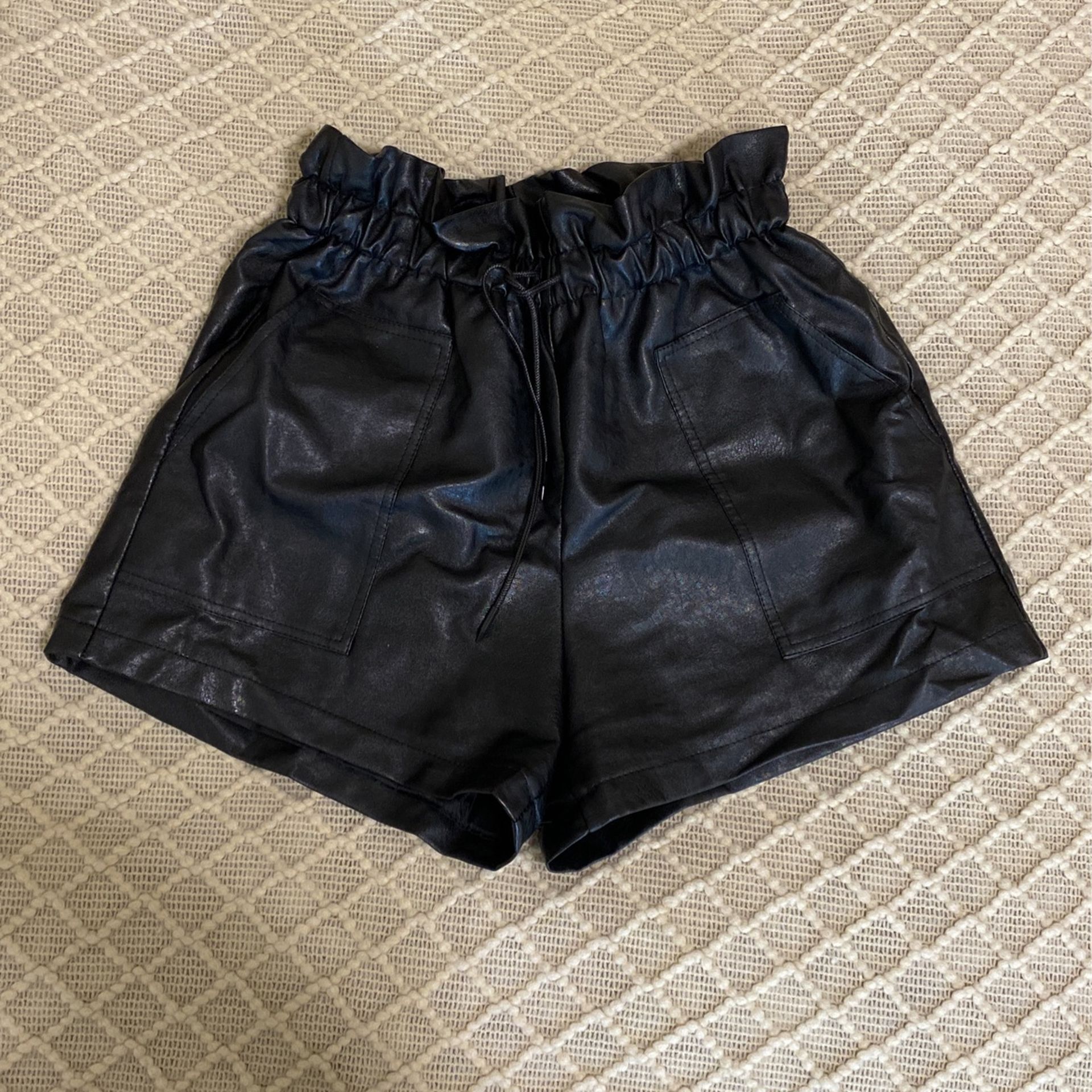 Leather shorts
