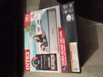 Intex full air mattress 15 in tall brand new still in box never been opened