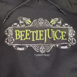 Beetlejuice Hoodie -  Beetlejuice Logo Hoodie - Size Small