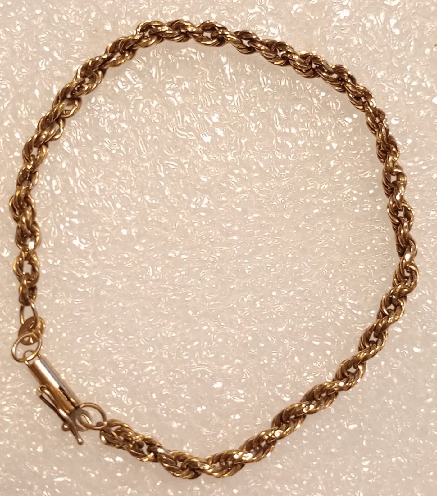 Vintage 10k Gold Rope Bracelet ( Pls Read Description Below)