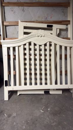 Full size bed frame and mattress