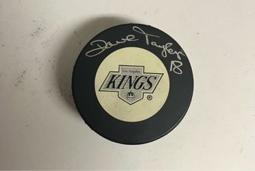 Dave Taylor autographed Kings puck