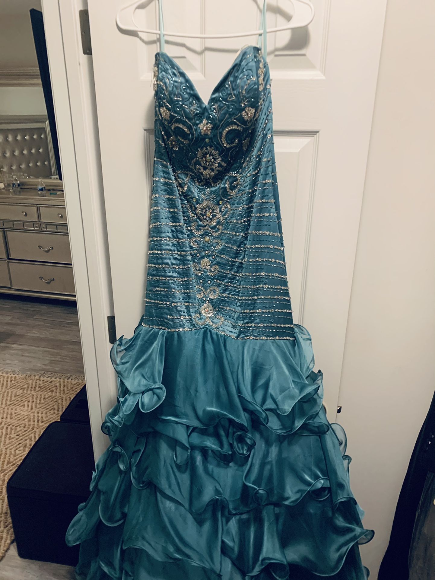 Blue Glamorous Prom Dress 