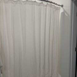 Crate & Barrel Linen Shower Curtain 
