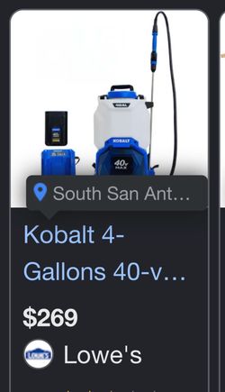 Kobalt 40v chemical spray