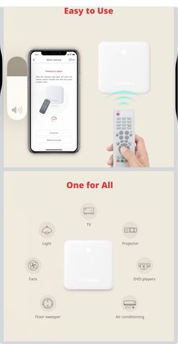 SwitchBot Hub Mini Smart Remote - IR Blaster, Link SwitchBot to Wi-Fi (Support 2.4GHz), Control TV, Air Conditioner, Compatible with Alexa, Google Hom