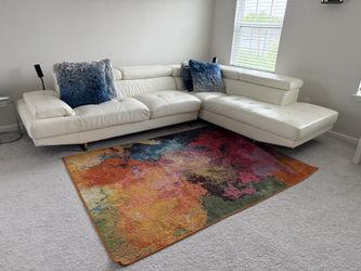 White sectional sofa