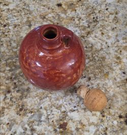 1960s Round Ceramic Jug with Cork Stopper