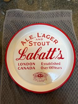 Labatts porcelain beer tray