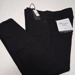 Kenneth Cole Men's Black Athletic Fit Jeans 36 W X 30 L